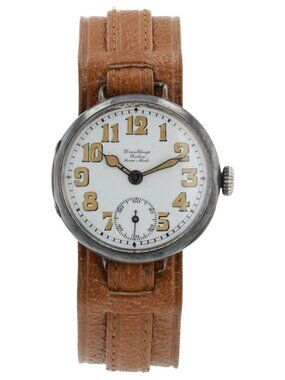 Rolex Dunklings White Dial Silver Case 33mm Manual Wind Men’s Watch